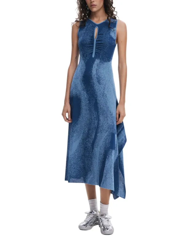 Sparkly blaues Desigual Sommerkleid