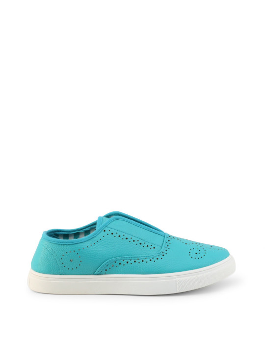 Blaue Roccobarocco Leder Slipper Schuhe