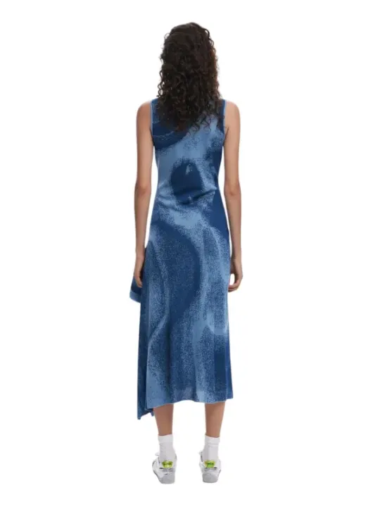 Dunkles, fließendes Desigual Kleid ohne Etikett