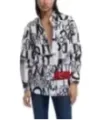 Seidenbluse mit DO IT Aufdruck