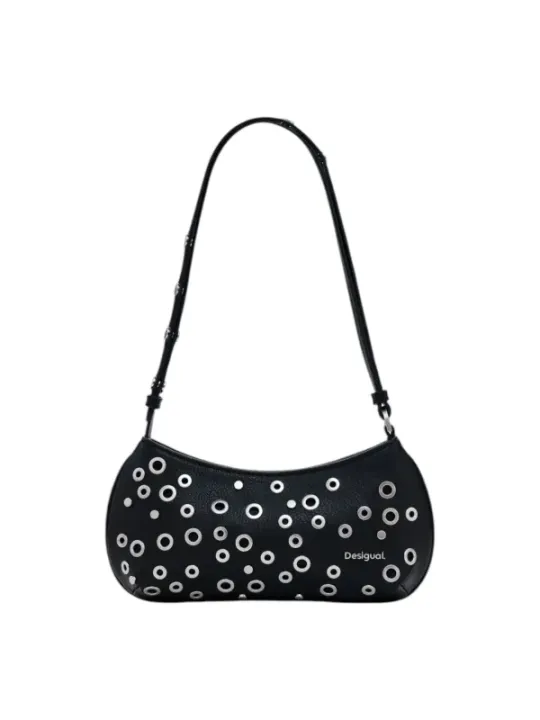 Schwarze Desigual Handtasche mit Löchern