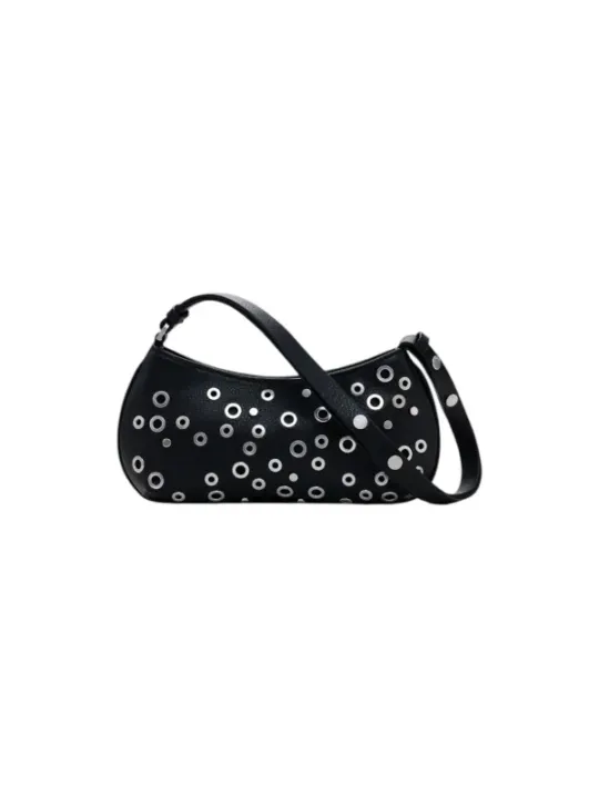 Schwarze Desigual Handtasche mit Punkten
