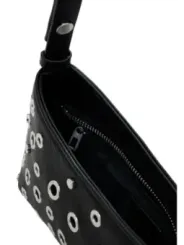 Desigual schwarze Lederhandtasche Innenansicht
