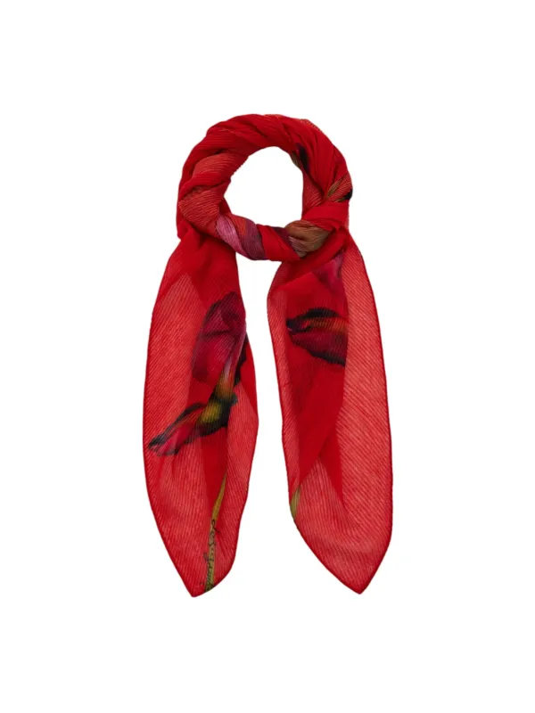 Roter Desigual Blumen-Halstuch-Schal Roter Desigual Blumen-Halstuch-Schal