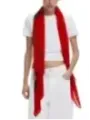 Roter Schal mit Zickzackmuster