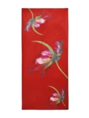 Roter Schal mit Tulpenmuster
