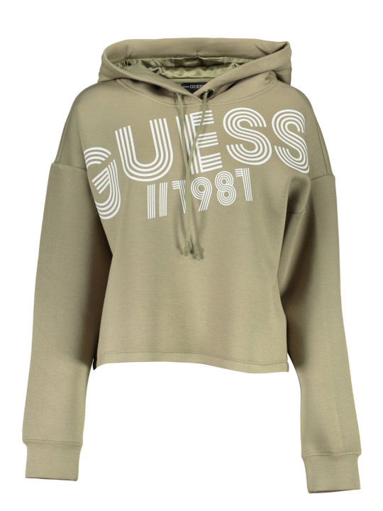 Sweaters Chic Green Hooded Sweatshirt with Logo Print 110,00 € 7618483666281 | Planet-Deluxe