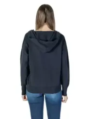 Navy hoodie and blue jeans