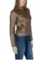 Desigual Lederjacke mit auffälligem Kragen