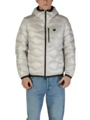 Weißer gesteppter blauer Pufferjacke Mann