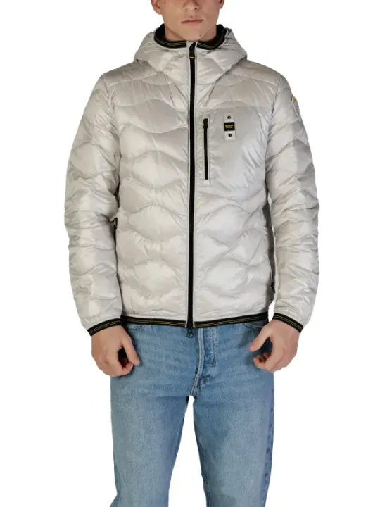 Weißer gesteppter blauer Pufferjacke Mann