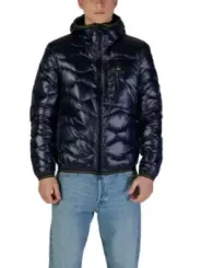 Navy blauer Pufferjacke mit Kapuze