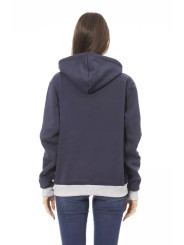 Sweaters Chic Blue Cotton Hoodie with Front Logo 210,00 € 2000050101403 | Planet-Deluxe