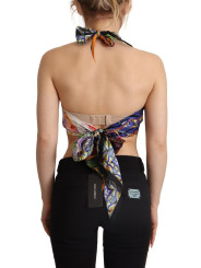 Tops & T-Shirts Sumptuous Silk Halter Cropped Top - Multicolor 1.200,00 € 8054802835782 | Planet-Deluxe