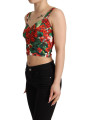 Tops & T-Shirts Elegant Red Cropped Top with Geranium Print 1.000,00 € 404171867089 | Planet-Deluxe