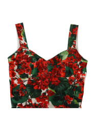 Tops & T-Shirts Elegant Red Cropped Top with Geranium Print 1.000,00 € 404171867089 | Planet-Deluxe