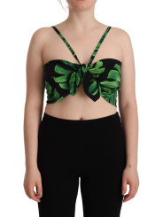 Tops & T-Shirts Elegant Leaf Print Halter Cropped Top 850,00 € 8057155067169 | Planet-Deluxe