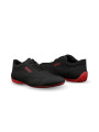 Rote und schwarze Sparco Rennschuhe