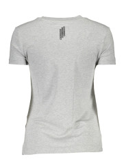 Tops & T-Shirts Chic Gray Crew Neck Logo Tee 40,00 € 7618483146950 | Planet-Deluxe