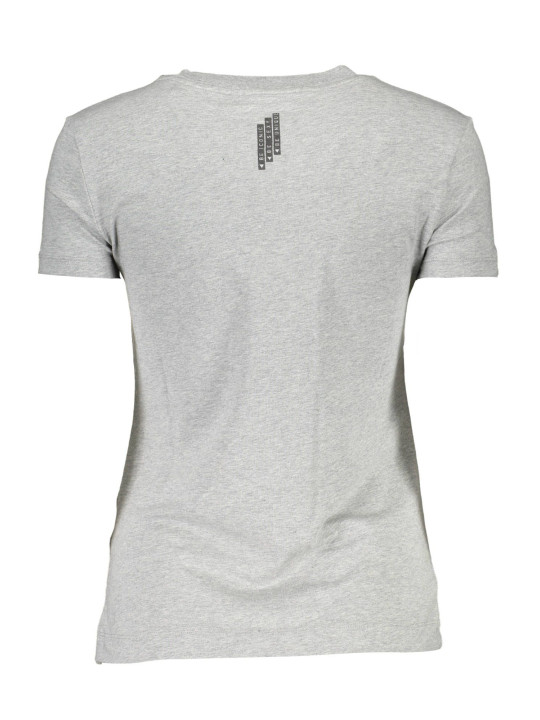 Tops & T-Shirts Chic Gray Crew Neck Logo Tee 40,00 € 7618483146950 | Planet-Deluxe