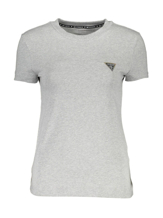 Tops & T-Shirts Chic Gray Crew Neck Logo Tee 40,00 € 7618483146950 | Planet-Deluxe