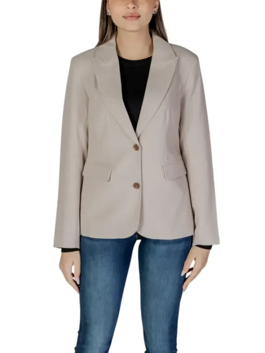 Off-white Damen Blazer mit drei Knöpfen
