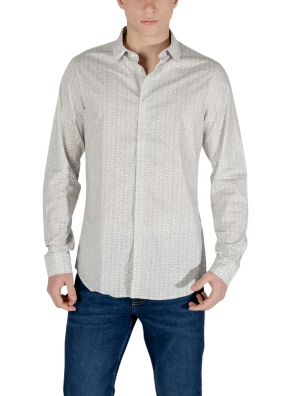 Armani Exchange Hemd graues Karomuster Armani Exchange Hemd graues Karomuster