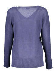 Sweaters Chic V-Neck Logo Sweater in Blue 130,00 € 593756179040 | Planet-Deluxe