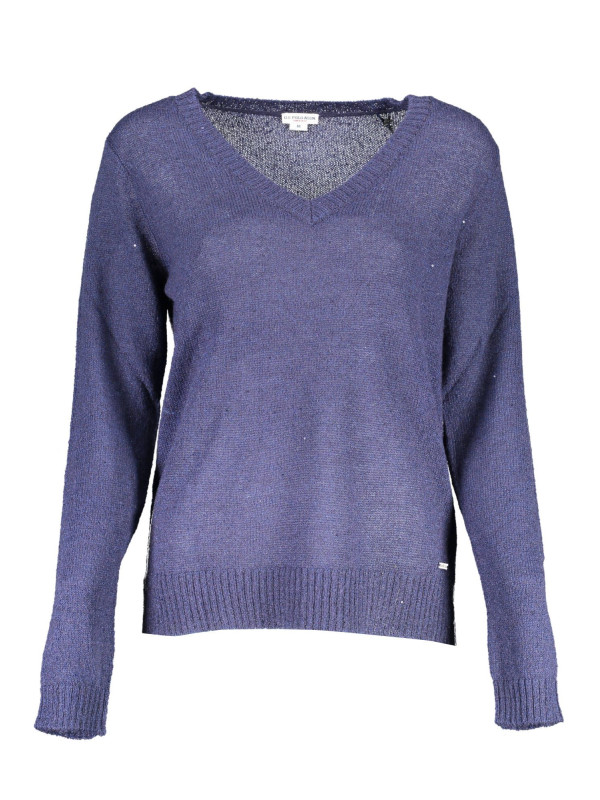 Sweaters Chic V-Neck Logo Sweater in Blue 130,00 € 593756179040 | Planet-Deluxe