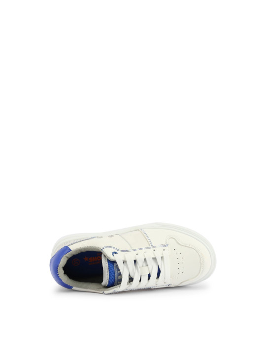 Weiße High-Top-Sneaker mit Akzenten