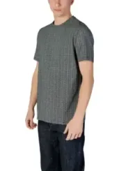Graues Armani Exchange Muster-T-Shirt