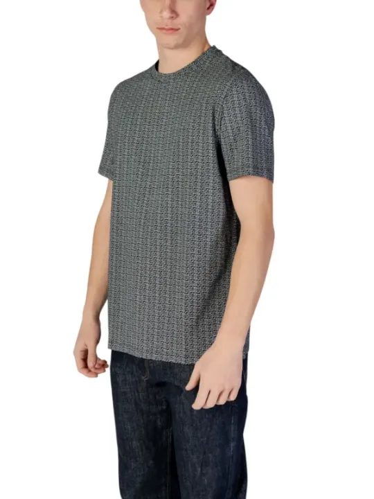 Graues Armani Exchange Muster-T-Shirt