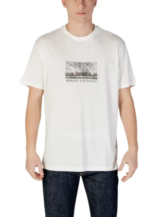 Weißes Armani Exchange Logo T-Shirt