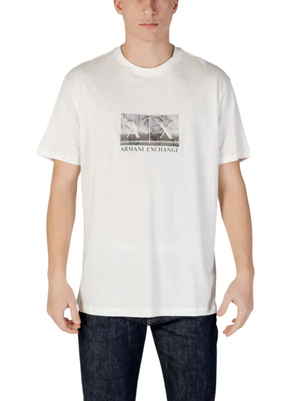 Weißes Armani Exchange Logo T-Shirt Weißes Armani Exchange Logo T-Shirt