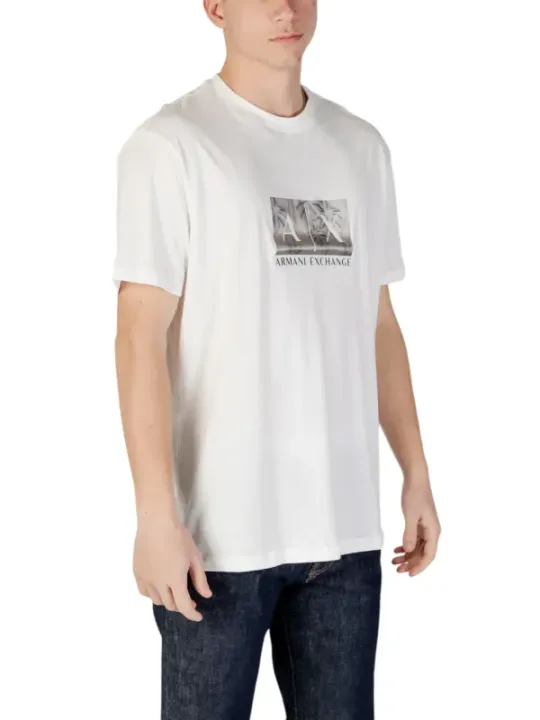 Weißes Armani Exchange Logo T-Shirt
