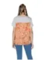 Weißes T-Shirt mit Paisley-Rücken