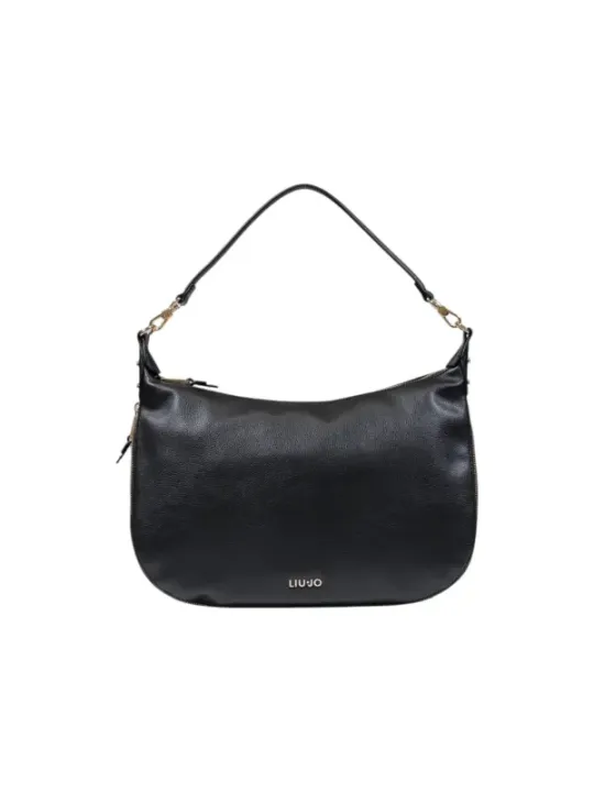 Schwarze Leder Schultertasche Liu Jo