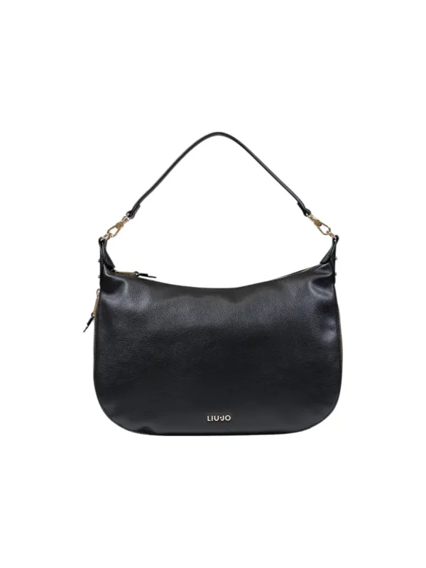 Schwarze Leder Schultertasche Liu Jo