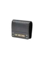 Schwarze Love Moschino Leder Geldbörse