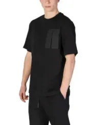 Schwarzes T-Shirt mit Logo
