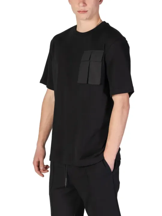 Schwarzes T-Shirt mit Logo