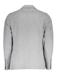 Jackets Elegant Gray Wool Blend Jacket 440,00 € 7325700476935 | Planet-Deluxe