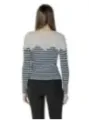Gestreiftes Oberteil mit Spitze hinten