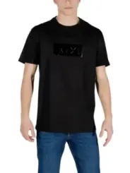 Schwarzes AXA-Logo Baumwoll-T-Shirt