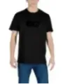 Schwarzes AXA-Logo Baumwoll-T-Shirt