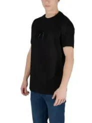 Schwarzes Armani Exchange Baumwoll-T-Shirt