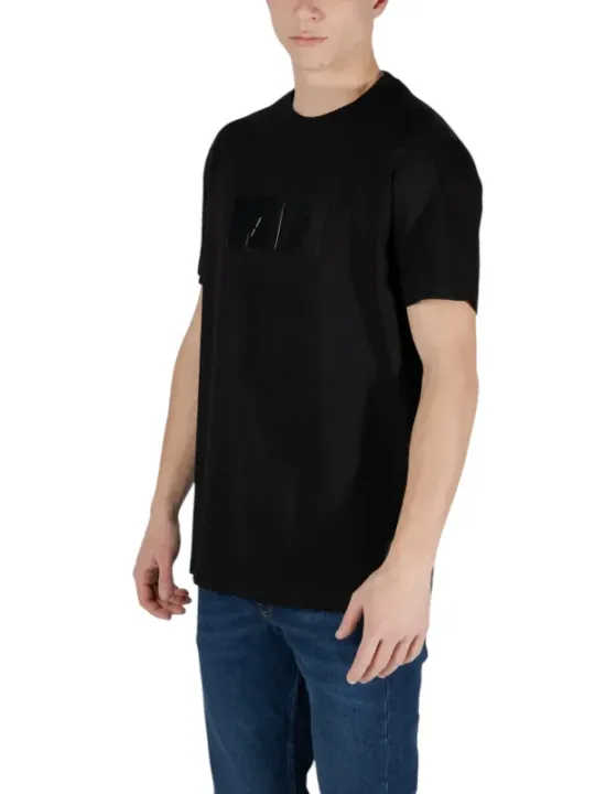 Schwarzes Armani Exchange Baumwoll-T-Shirt