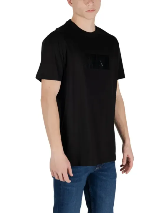 Graues Armani Exchange T-Shirt mit Logo
