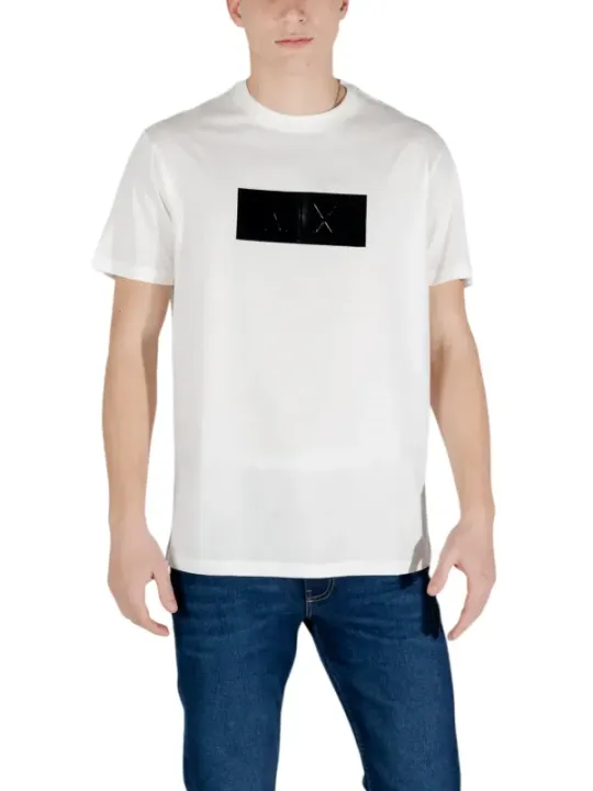Weißes AX Logo T-Shirt