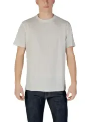 Graues Armani Exchange Rundhalsausschnitt T-Shirt